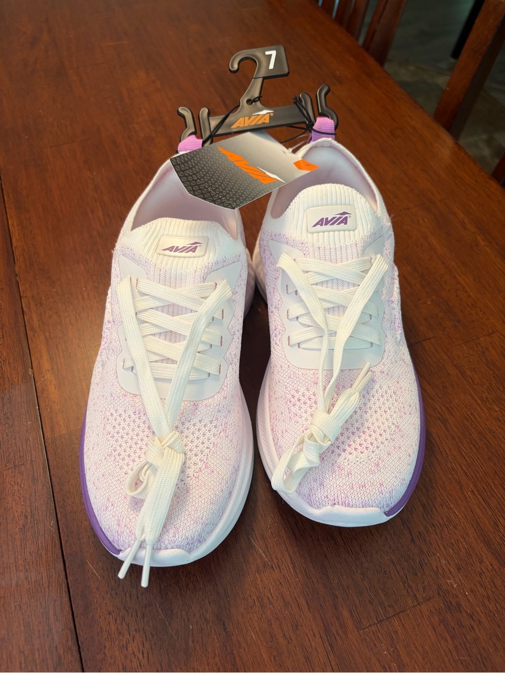 Avia Women's Light Pink & Lavender Knit Running Sneakers